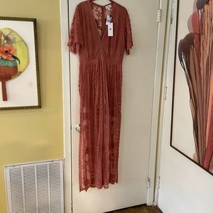 Socialite Romper with Lace Overlay, sz XL